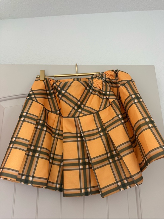 Dresses & Skirts - Pleated Yellow Plaid Mini Skirt - Women
